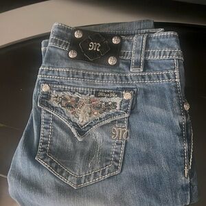 Size 26 blue denim Miss Me Jeans. Never worn!
